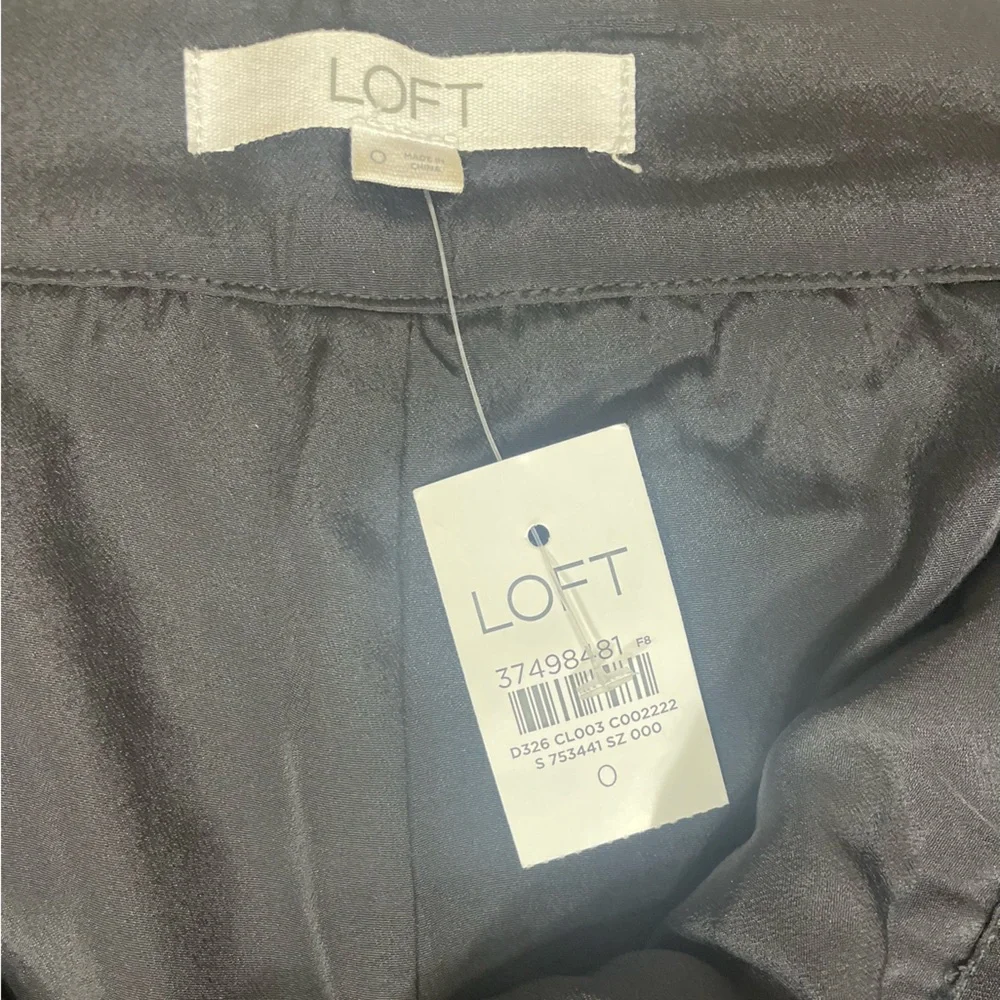 LOFT Black Sequin Straight Pants NWT (N-1)